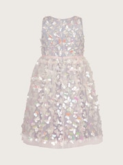 Monsoon Purple Luella Iridescent 3D Butterfly Dress - Image 3 of 4