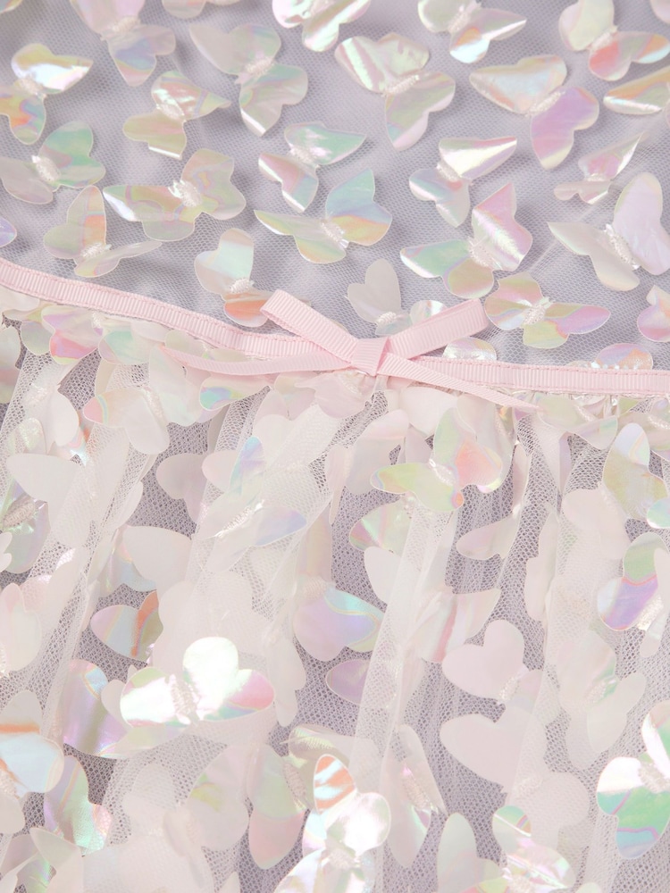 Monsoon Purple Luella Iridescent 3D Butterfly Dress - Image 4 of 4 Monsoon Purple Luella Iridescent 3D Butterfly Dress - Image 4 of 4