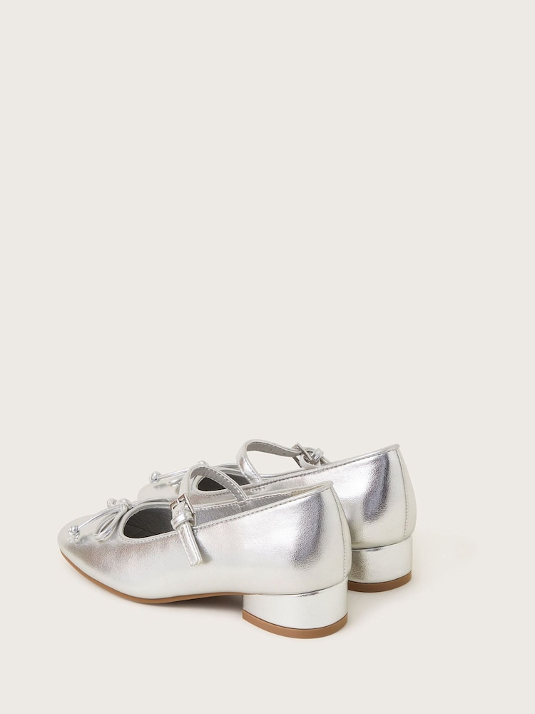 Monsoon Silver Ballet Pump Heels - Image 3 of 3
