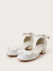 Monsoon White Tulle Bow Two Part Satin Heels - Image 1 of 3