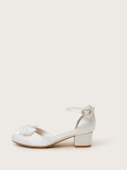 Monsoon White Tulle Bow Two Part Satin Heels - Image 3 of 3