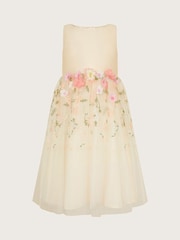 Monsoon Natural Maggie 3D Floral Print Dress - Image 2 of 4