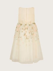 Monsoon Natural Maggie 3D Floral Print Dress - Image 3 of 4