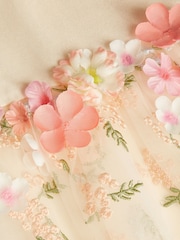 Monsoon Natural Maggie 3D Floral Print Dress - Image 4 of 4