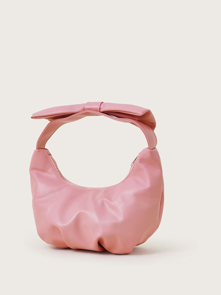 Monsoon Pink Slouchy Bow Bag - Image 2 of 4