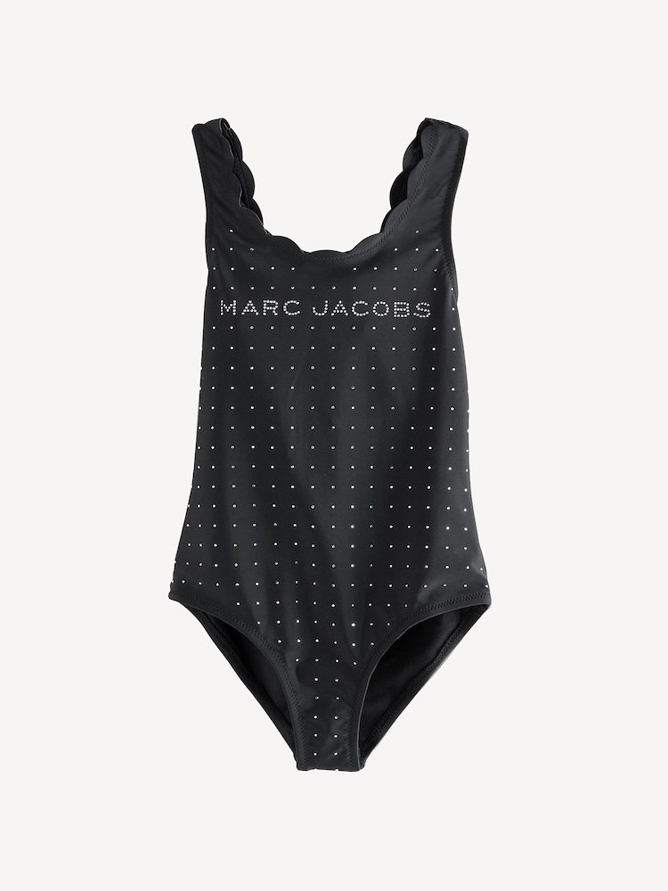Logo Scallop Edge Swimming Costume Swimsuit - Image 1 of 4