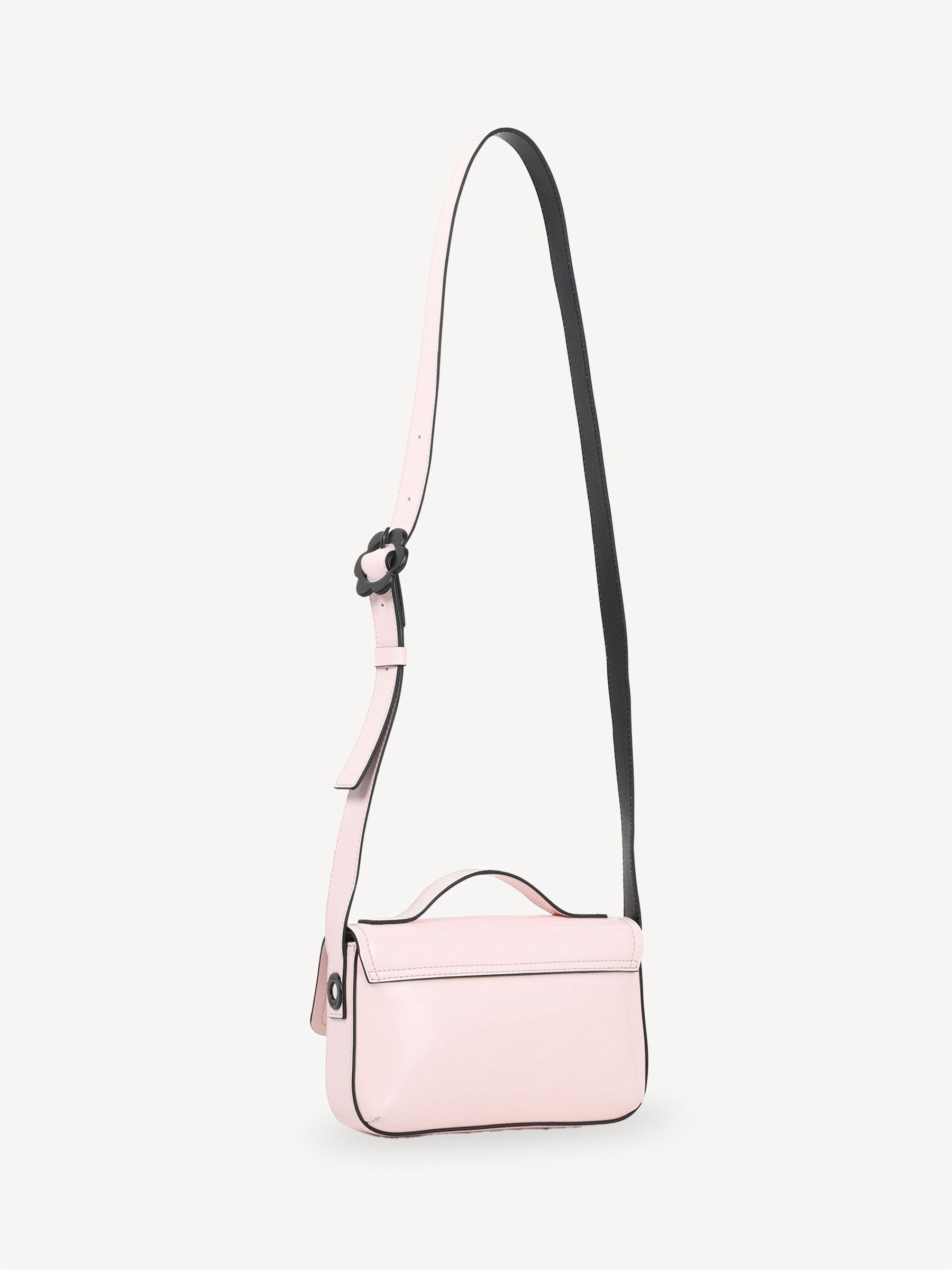 Buy Marc Jacobs Pink Logo Cross-Body Bag With Flower Buckle Detail