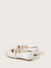Monsoon White Pearl Strap Ballet Flats - Image 3 of 3