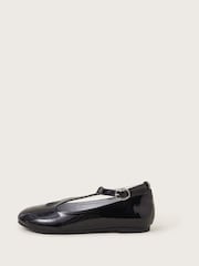 Monsoon Black Patent Heart Ballet Flats - Image 2 of 3