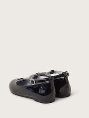 Monsoon Black Patent Heart Ballet Flats - Image 3 of 3