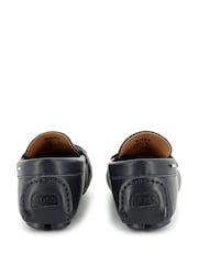 BOSS Blue Logo Moccasin Loafers - Image 5 of 8