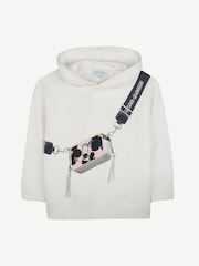 Marc Jacobs White Logo Crossbody Bag Print Hoodie - Image 1 of 3