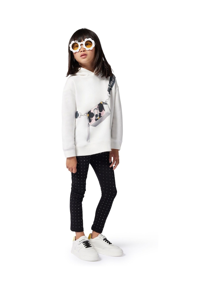 Marc Jacobs White Logo Crossbody Bag Print Hoodie - Image 3 of 3