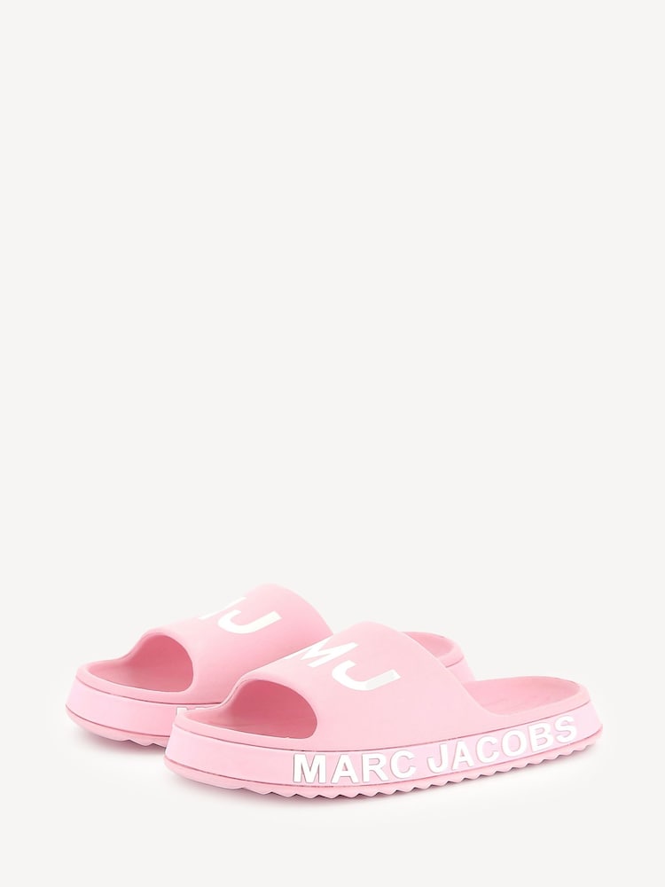 Marc Jacobs Pink Logo Sliders - Image 2 of 8