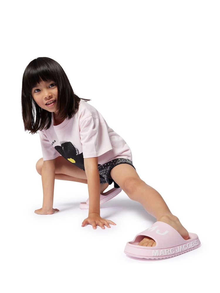 Marc Jacobs Pink Logo Sliders - Image 8 of 8