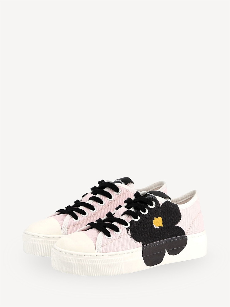 Marc Jacobs Pink Flower Trainers With Logo - Image 2 of 7