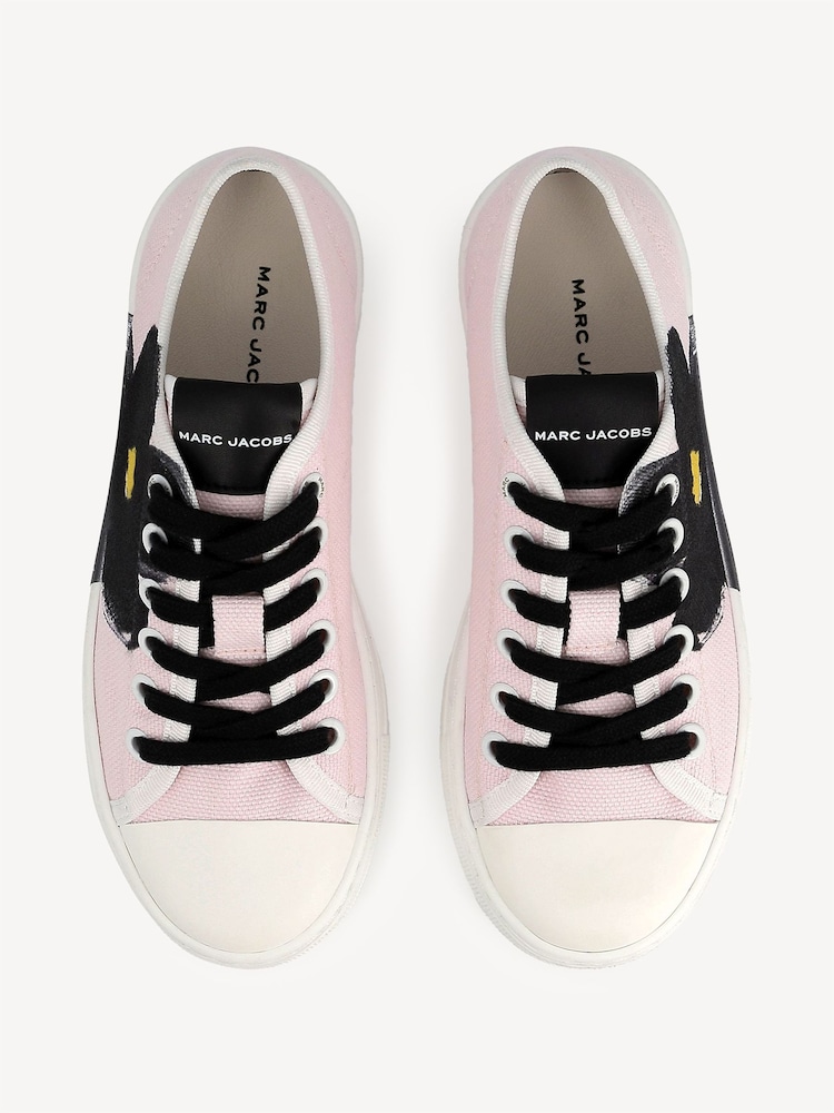 Marc Jacobs Pink Flower Trainers With Logo - Image 4 of 7
