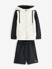 BOSS Black Logo Zip Up Hoodie And Shorts Set - Image 1 of 8