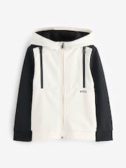 BOSS Black Logo Zip Up Hoodie And Shorts Set - Image 2 of 8