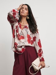 Joanna Hope Blouse With Neck Detail - Image 1 of 4
