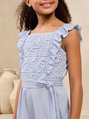 Bleu - Combinaison Lipsy Crochet Holiday Shop (5-16ans) - Image 2 of 4