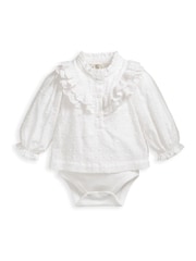 Mamas & Papas Roșu Lace Volant 100% Body Cotton - Imaginea 2 din 3