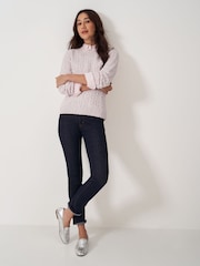 Suéter de punto trenzado con hilo retorcido en rosa de Crew Clothing Company - Imagen 3 de 5