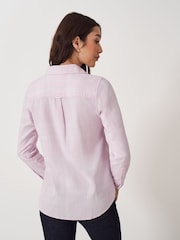 Crew Clothing Company Pink Brushed Flannel Check 100% Cotton Shirt - Image 2 of 5