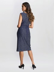 Gina Bacconi Blue Miriam V-Neck Dress And Jacket Set - Image 2 of 6