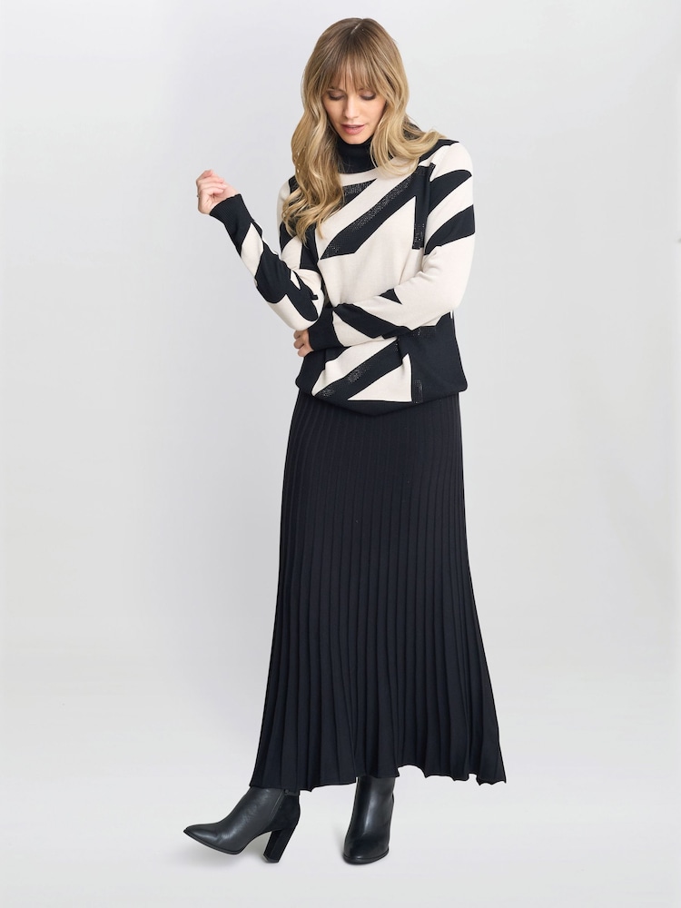 Gina Bacconi Carol Polo Neck Black Jumper - Image 1 of 6