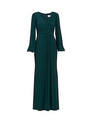 Gina Bacconi Зеленое платье Petra Jersey Knot Front макси - Image 5 of 5