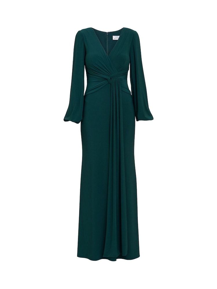 Vestido largo de punto verde con lazo en la parte delantera Petra de Gina Bacconi - Imagen 5 de 5 Vestido largo de punto verde con lazo en la parte delantera Petra de Gina Bacconi - Imagen 5 de 5