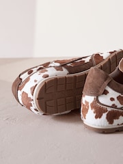 Imprimeu vacă - Pantofi sport subțiri din piele premium cu șireturi - Imaginea 13 din 13