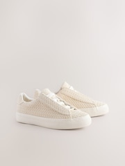 Natural Forever Comfort® Tweed Lace-Up Trainers - Image 4 of 8