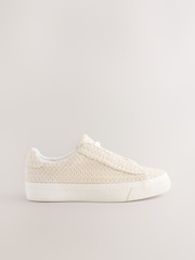 Natural Forever Comfort® Tweed Lace-Up Trainers - Image 5 of 8