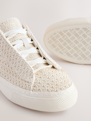 Natural Forever Comfort® Tweed Lace-Up Trainers - Image 6 of 8