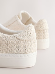 Natural Forever Comfort® Tweed Lace-Up Trainers - Image 7 of 8