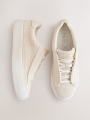 Natural Forever Comfort® Tweed Lace-Up Trainers - Image 8 of 8