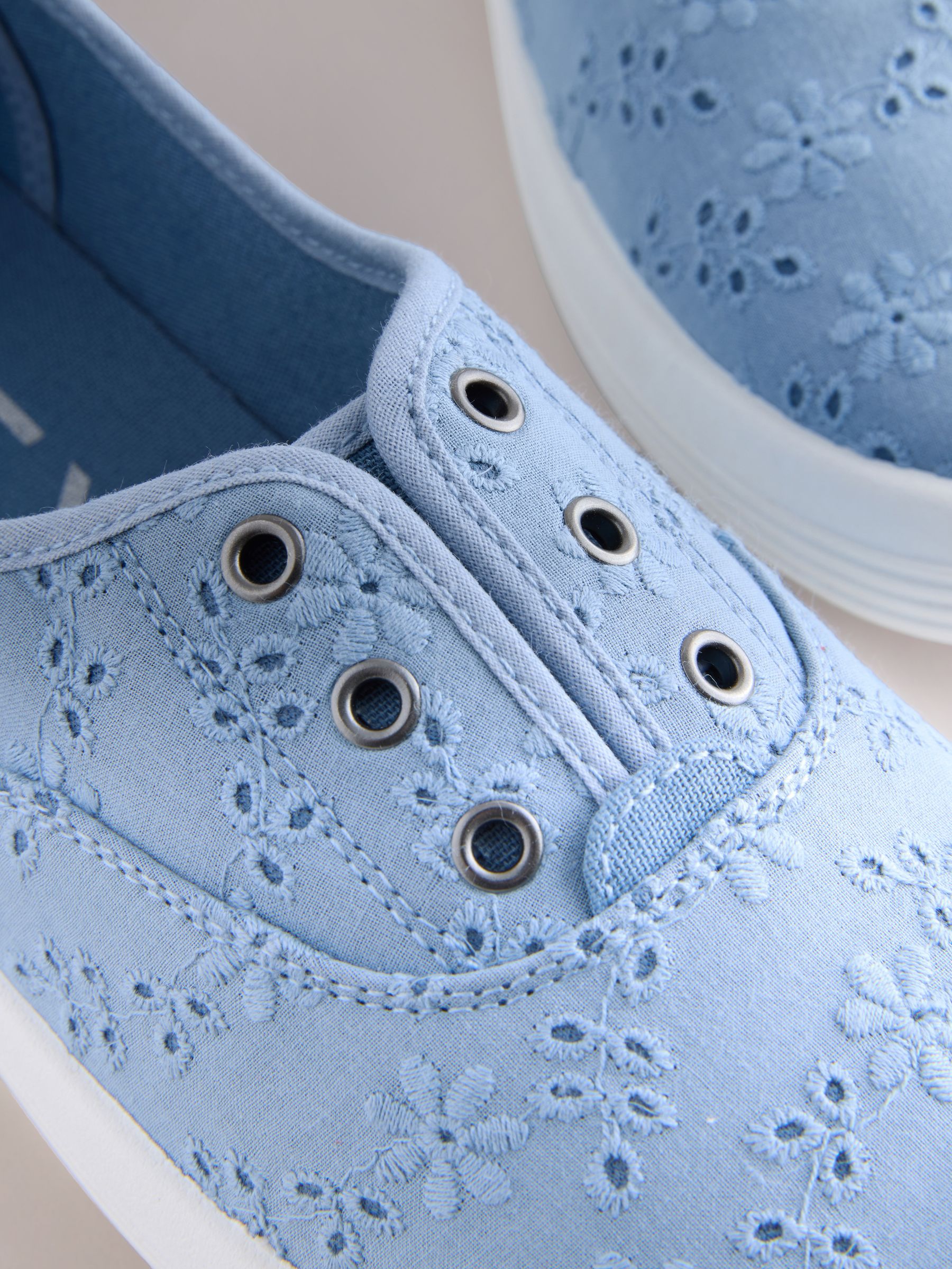 Buy Blue Laceless Canvas Slip-On Trainers from Next South Africa