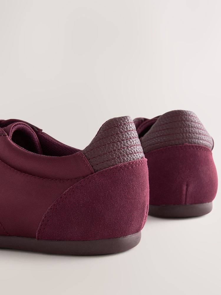 Berry Red Forever Comfort® Satin Lace Up Trainers - Image 11 of 11