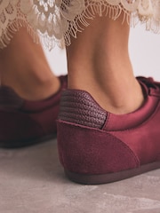 Berry Red Forever Comfort® Satin Lace Up Trainers - Image 5 of 11