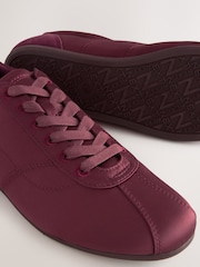 Berry Red Forever Comfort® Satin Lace Up Trainers - Image 9 of 11