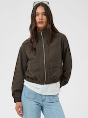 Kaffe Brown Kamirana Bomber Jacket - Image 1 of 7