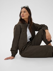 Kaffe Brown Kamirana Bomber Jacket - Image 2 of 7