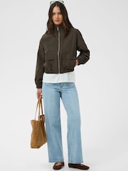 Kaffe Brown Kamirana Bomber Jacket - Image 3 of 7