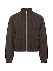 Kaffe Brown Kamirana Bomber Jacket - Image 6 of 7
