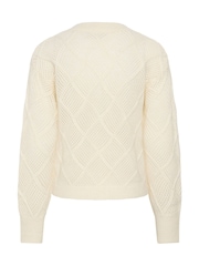 Kaffe Cream Open-Knit Crewneck Sweater - Image 7 of 7