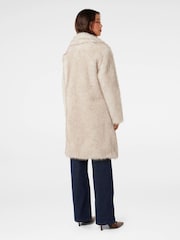 Forever New Cream Victoria Faux Fur Coat - Image 2 of 5