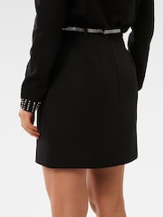 Forever New Black Belle Embellished Bow Mini Skirt - Image 2 of 5