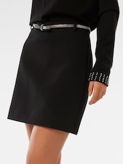 Forever New Black Belle Embellished Bow Mini Skirt - Image 4 of 5
